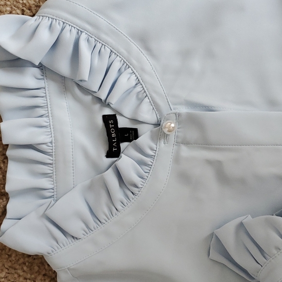 Talbots Ruffle Detail Blouse Large - Picture 2 of 3